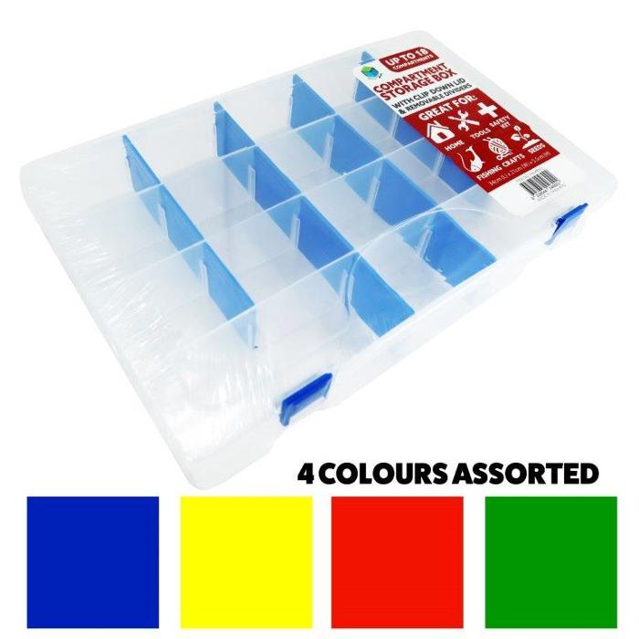 Compartment Storage Box Black - 34x21x5cm 1 Piece Assorted - Dollars and Sense