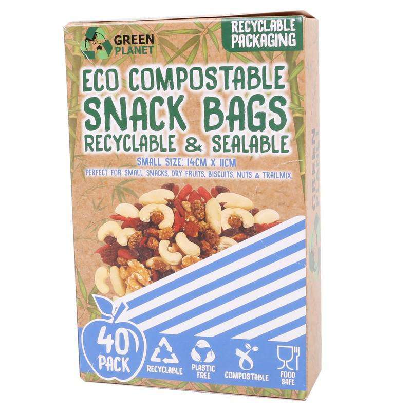 Compostable Snack Bags Small 40 Pack - Dollars and Sense