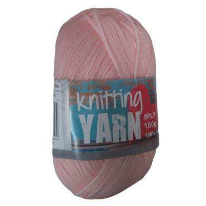 Knitting Yarn 8 Ply Baby Pink 100gm - Dollars and Sense