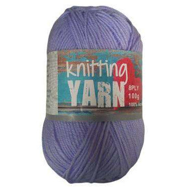 Knitting Yarn 8 Ply Lavender 100gm - Dollars and Sense