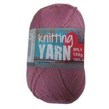 Knitting Yarn 8 Ply Dusty Pink 100gm - Dollars and Sense