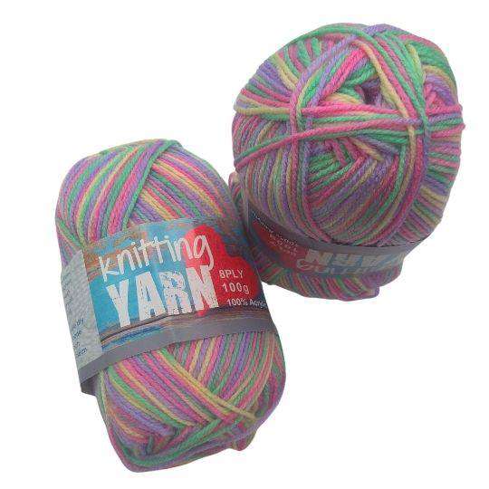 Knitting Yarn Multi Colour Fairy 8PLY 100gm - Dollars and Sense