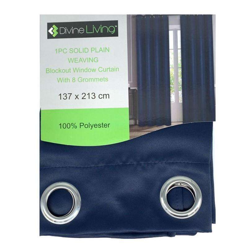 Divine Living Blockout Curtain Dark Blue - Dollars and Sense