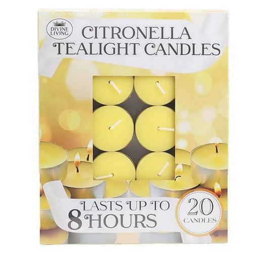 Citronella Tealight Candles - 3.7x2.4cm 20 Pack 1 Piece - Dollars and Sense