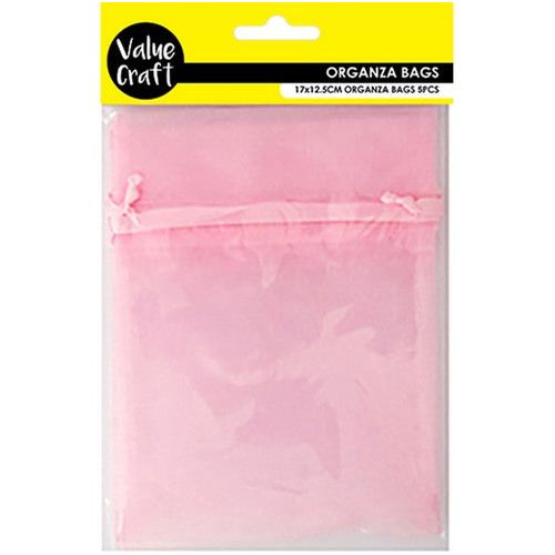 Small Organza Bags Baby Pink - Dollars and Sense