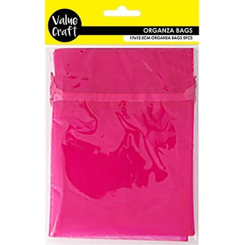 Small Organza Bags Hot Pink - Dollars and Sense