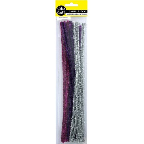 Craft Glitter Sticks Purple and Silver - Dollars and Sense