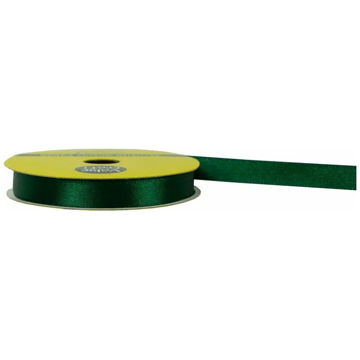 Satin Polyester Ribbon Dark Green - 10mmx10m - Dollars and Sense