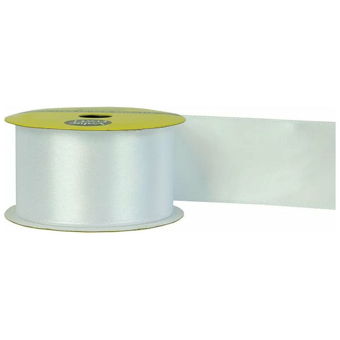 Satin Polyester Ribbon White - 38mmx3m - Dollars and Sense