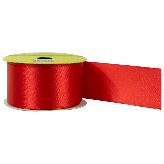 Satin Polyester Ribbon Red - 38mmx3m - Dollars and Sense