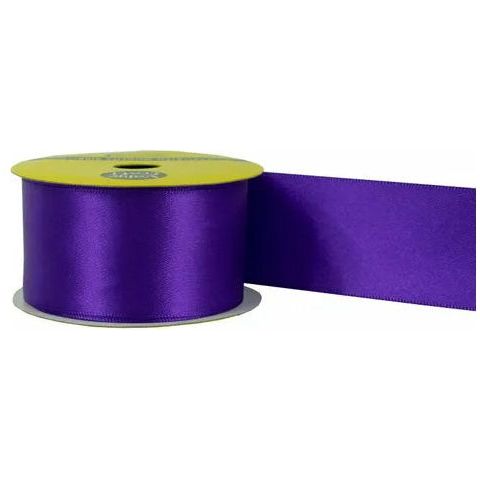 Satin Polyester Ribbon Purple - 38mmx3m - Dollars and Sense