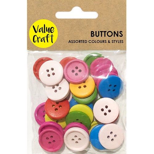 Craft Wooden Buttons - Dollars and Sense