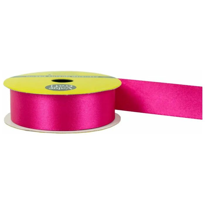 Satin Polyester Ribbon Hot Pink - 22mmx3m - Dollars and Sense