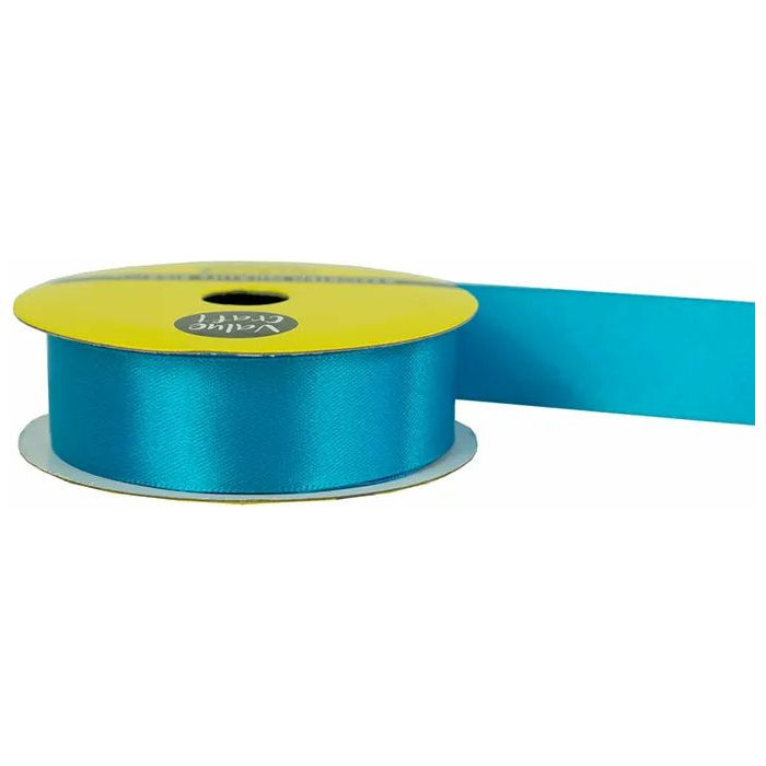 Satin Polyester Ribbon Turquoise - 22mmx3m - Dollars and Sense