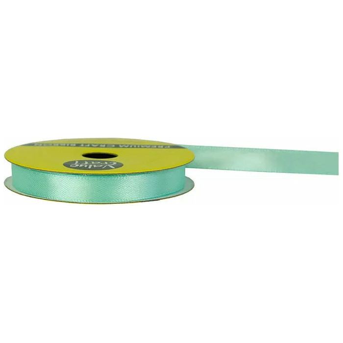 Satin Polyester Ribbon Mint - 10mmx10m - Dollars and Sense