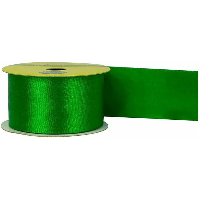 Satin Polyester Ribbon Green - 38mmx3m - Dollars and Sense