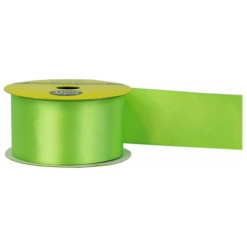 Satin Polyester Ribbon Lime Green - 38mmx3m - Dollars and Sense