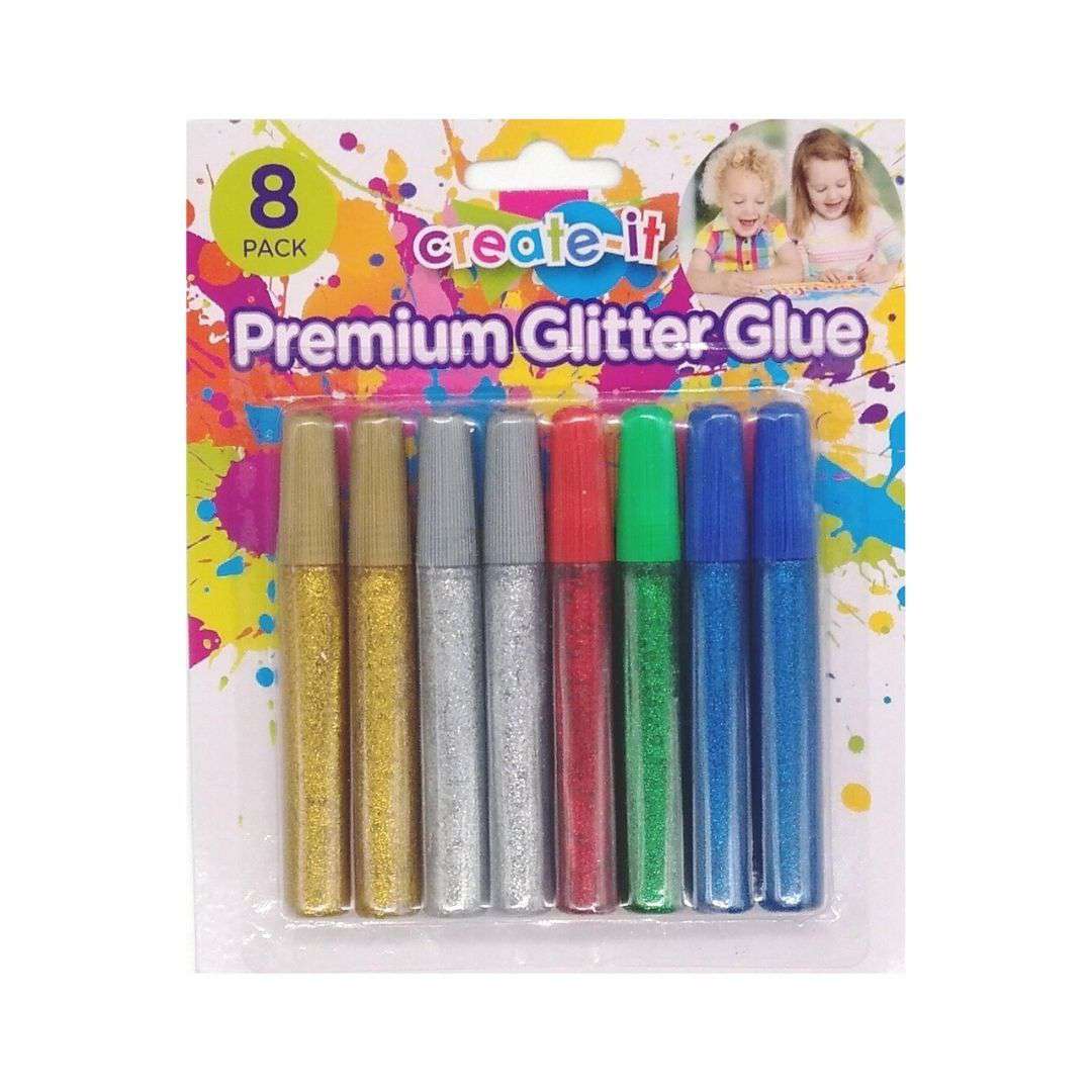 Buy Cheap art & craft online | Craft Glitter Glue 8PK|  Dollars and Sense cheap and low prices in australia