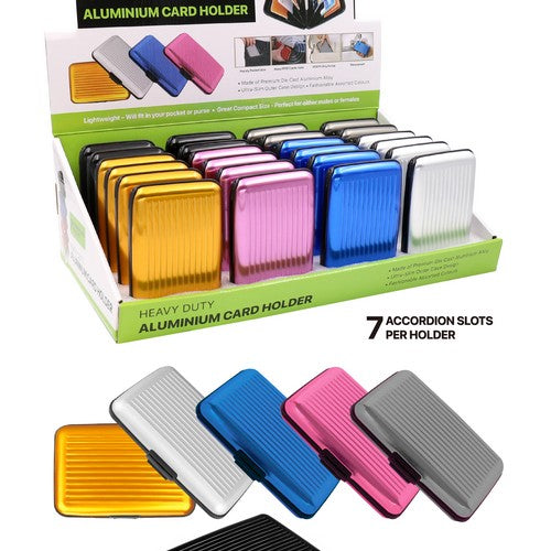 Heavy Duty Aluminium Card Holder - 1 Piece Assorted - Dollars and Sense