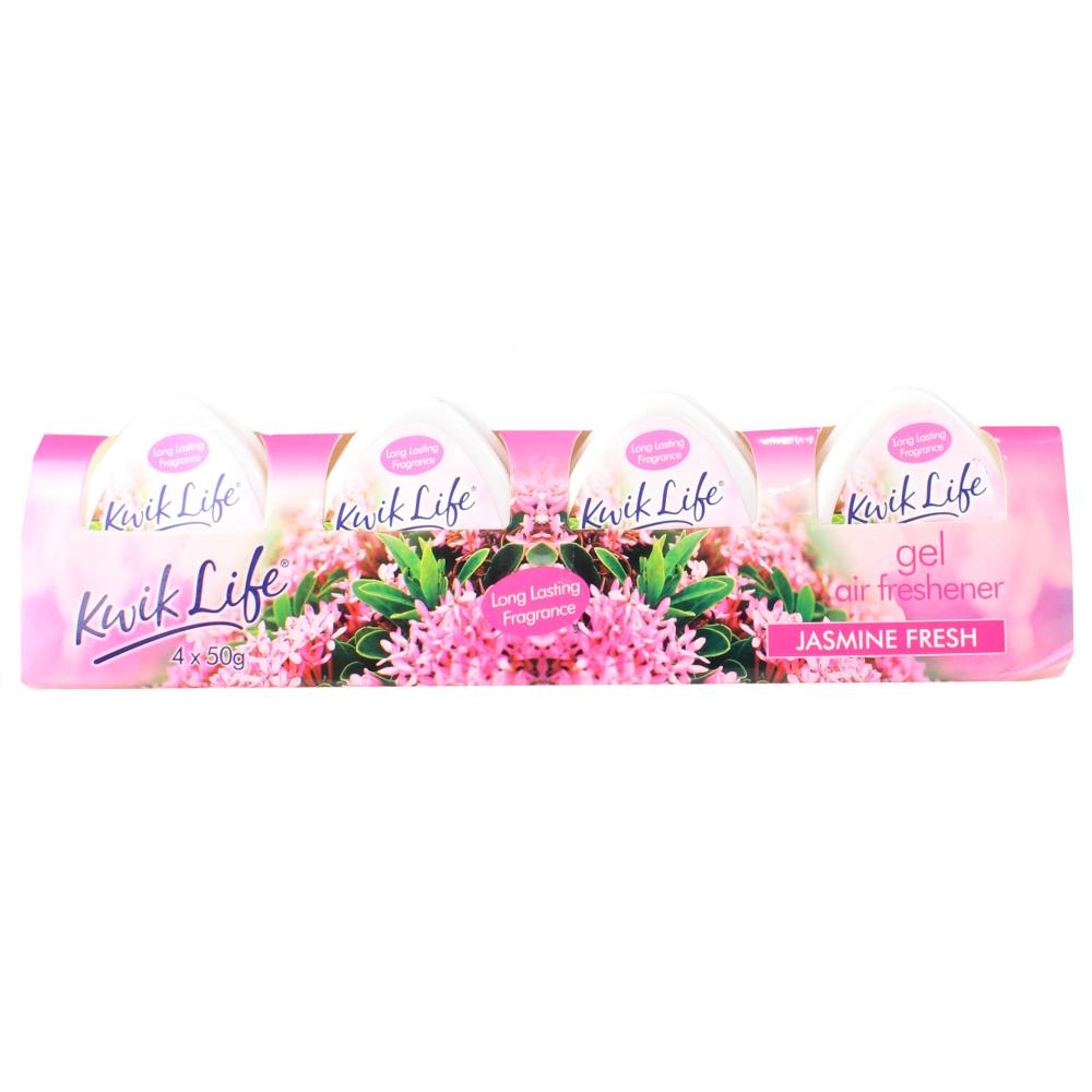 Kwik Life Gel Air Freshener Jasmine Fresh 4 Pack - 50g Each 1 Piece - Dollars and Sense