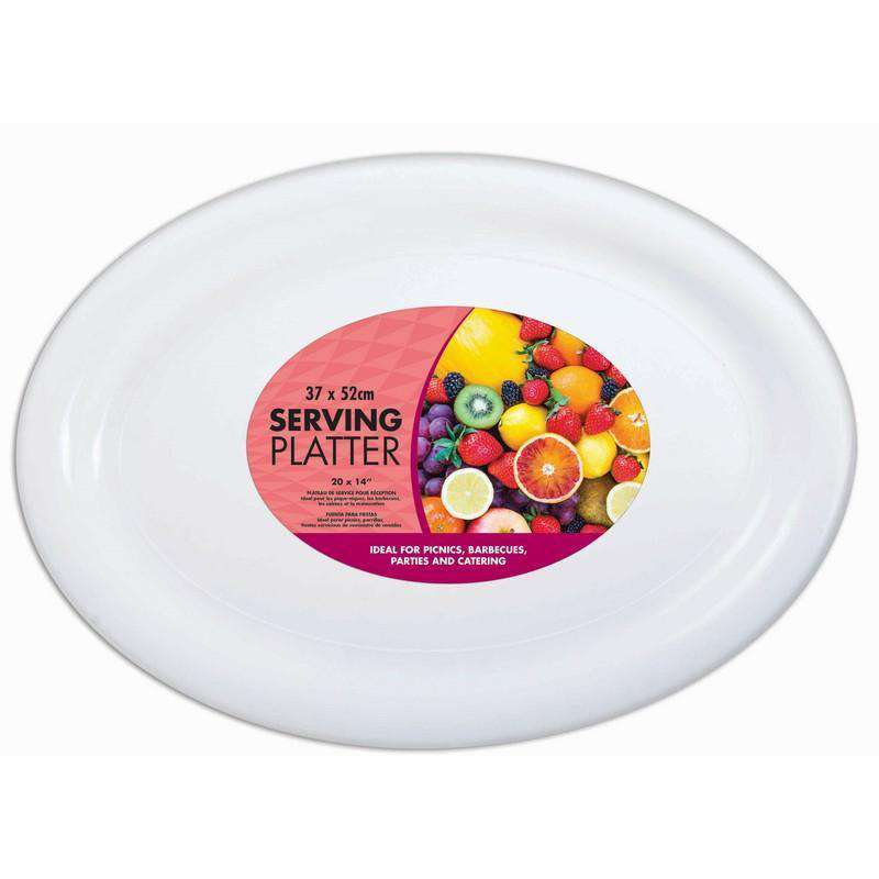Plastic White Serving Platter 37x52cm - Dollars and Sense