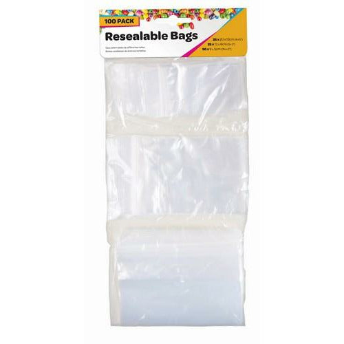 Resealable Bags Mixed Sizes 100Pk Default Title