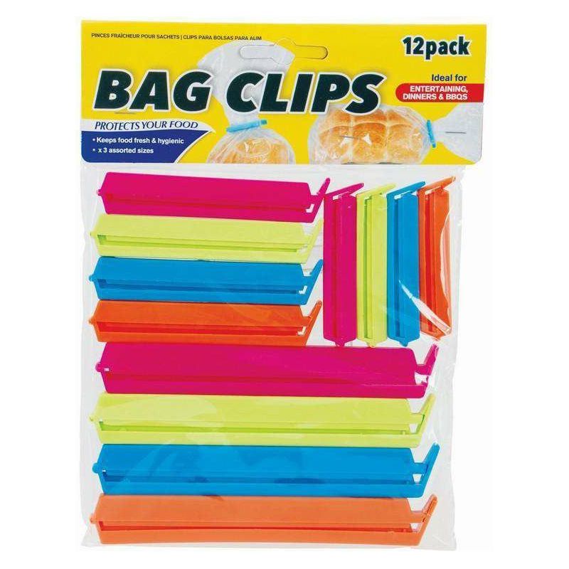 Bag Clips Assorted Sizes 12Pk - Dollars and Sense