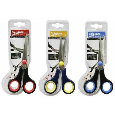 Scissors Sewing and Craft Rubber Grip - 1 Piece Assorted - Dollars and Sense