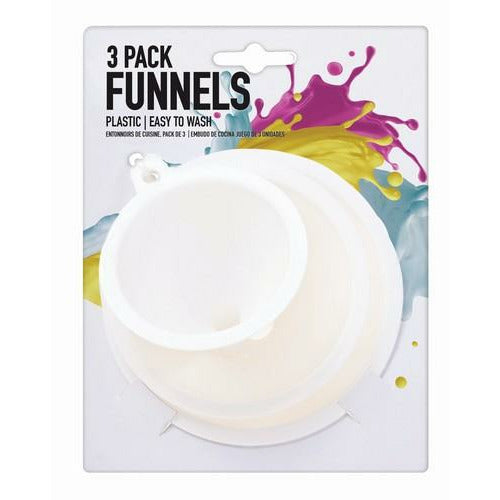 Plastic Funnels Set with Handle 3pcs Default Title