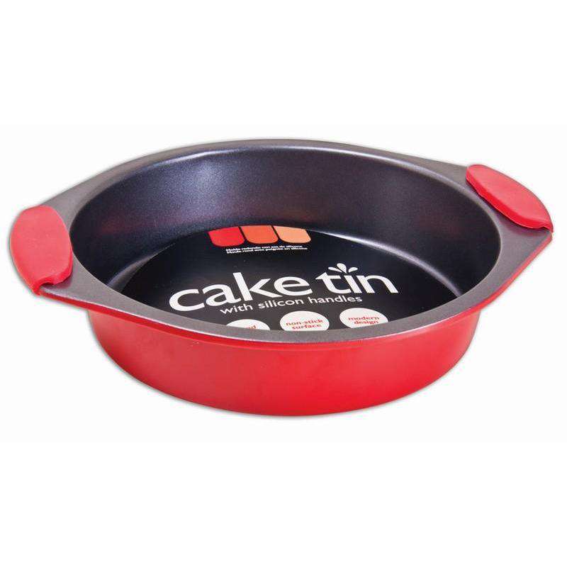 Round Cake Pan with Silicon Handles - Dollars and Sense