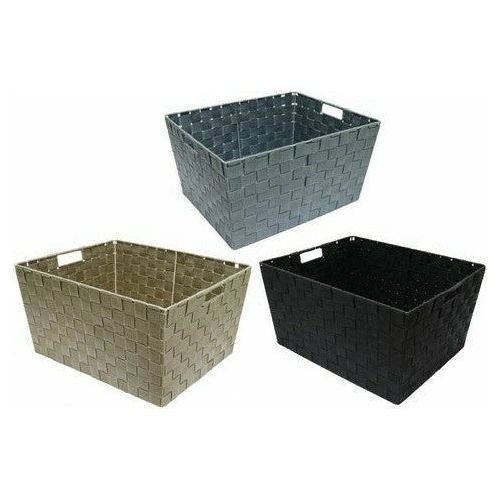Woven Basket Rectangular - 42x34x22cm 1 Piece Assorted - Dollars and Sense