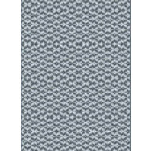 Polypropylene Outdoor Rug Blue Ivory - 2.1 x 3m - Dollars and Sense