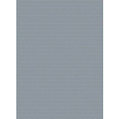 Polypropylene Outdoor Rug Blue Ivory - 2.1 x 3m - Dollars and Sense