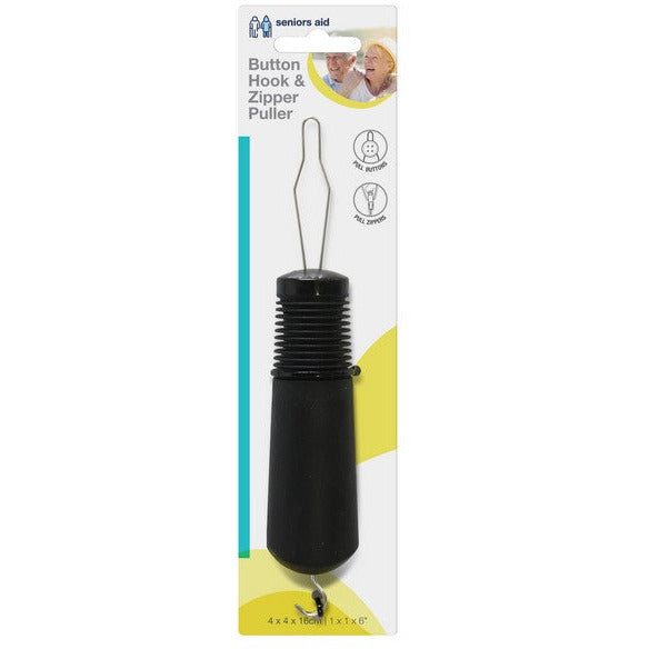 Seniors Aid Button Hook and Zipper Puller - Dollars and Sense