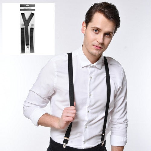 Party Suspenders Black - 1 Pair - Dollars and Sense