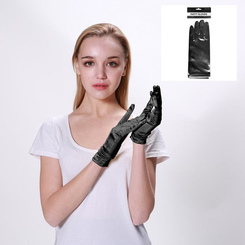 Short Party Gloves Black - Dollars and Sense