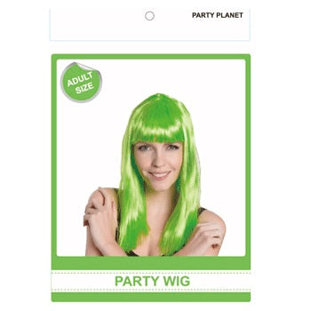 Party Wig Long Green