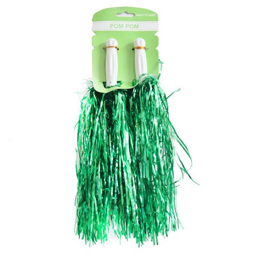 Metallic Pom Pom Green - 1 Pair - Dollars and Sense