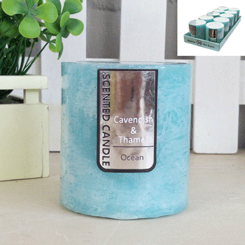 Light Blue Rustic Scented Candle - Ocean 7x7.5cm Default Title