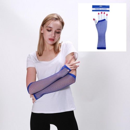 Fishnet Gloves Blue - 1 Piece - Dollars and Sense