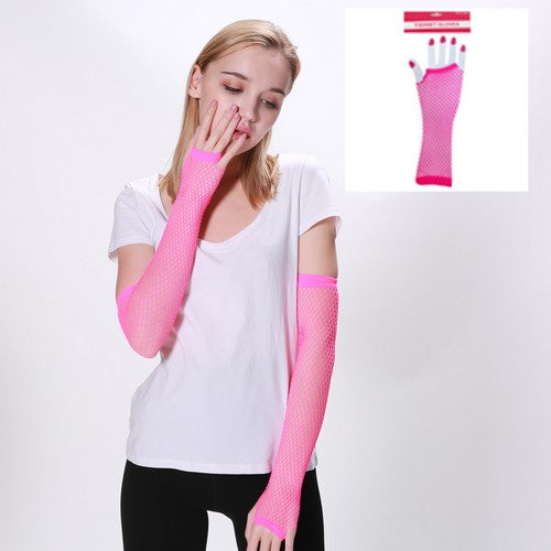 Fishnet Gloves Pink - 1 Piece - Dollars and Sense