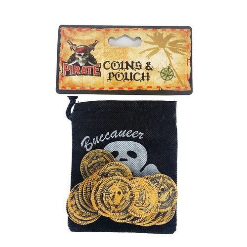 Pirate Coins and Pouch Set - 1 Piece - Dollars and Sense