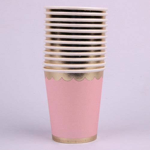 Paper Cups Luxe Pink - 200ml 12 Pack 1 Piece - Dollars and Sense