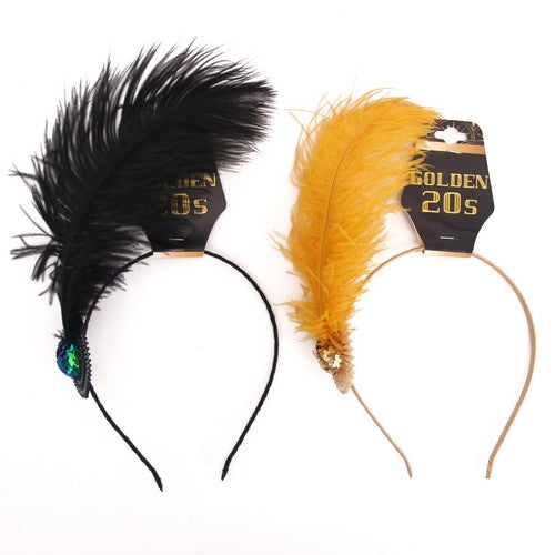 Feather Flapper Headpiece - Dollars and Sense