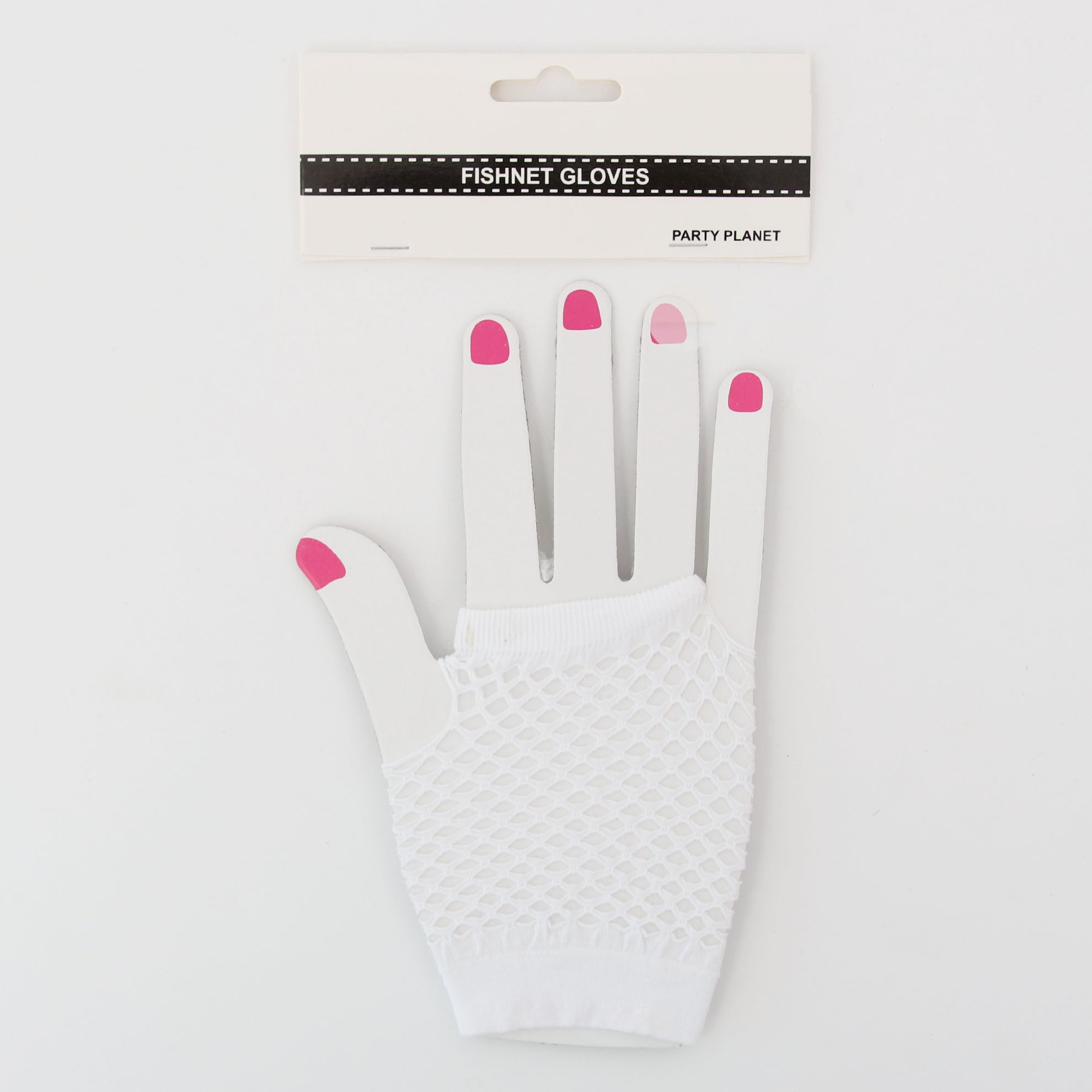 Fishnet Gloves White - 1 Pair - Dollars and Sense