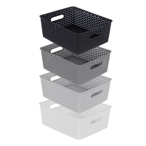 Organiser Basket Wicker Design Medium - Dollars and Sense