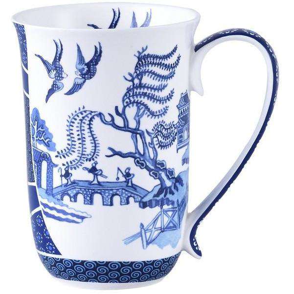 Fine Bone China Blue & White Oriental Willow Mug 405cc Gift Box - Dollars and Sense
