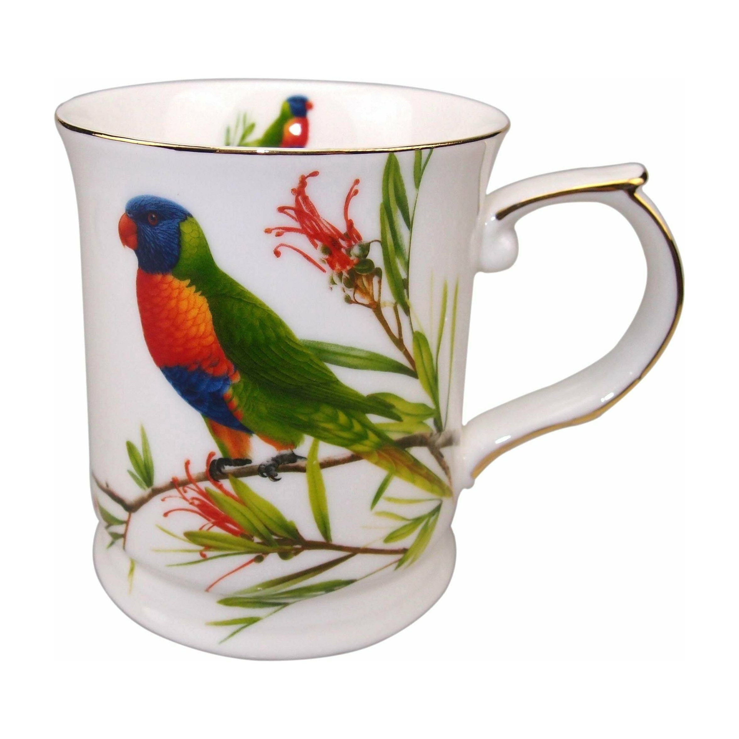 Rainbow Lorikeets Fine Bone China Mug - 415ml Gift Box - Dollars and Sense