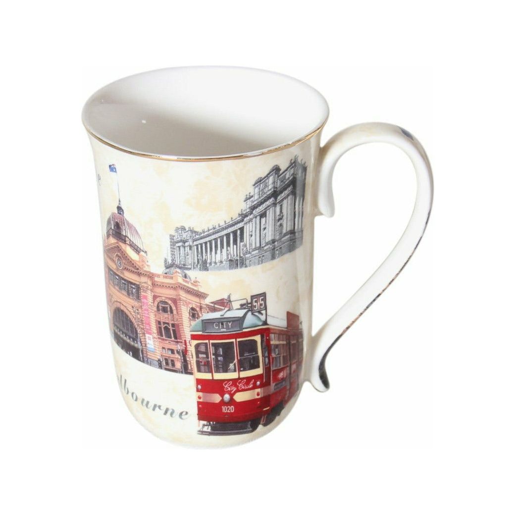 Melbourne Landmarks Fine Bone China Mug - 405cc Gift Box - Dollars and Sense