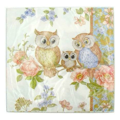 Owls Napkins - 33x33cm 20 Pack - Dollars and Sense